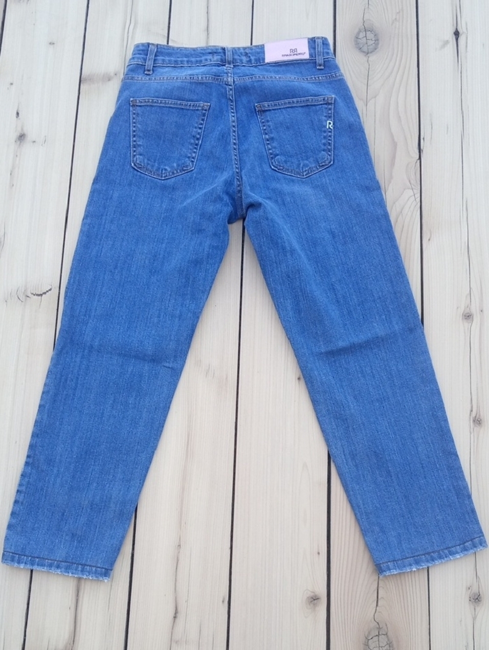 Rinascimento Denim Jeans with White Star Print - Picture 7 of 13